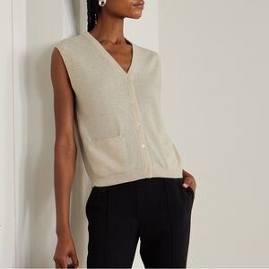 Eterne Elton cashmere vest in oatmeal Size XS/S NWT